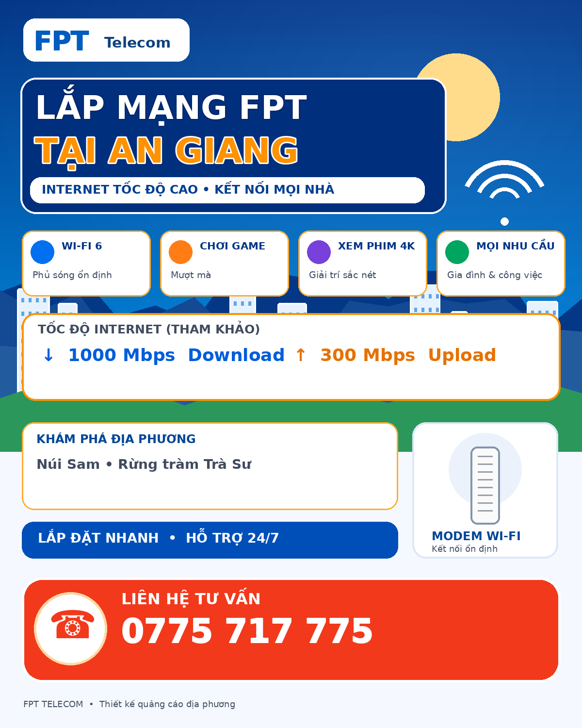 Lắp mạng FPT An Giang – tư vấn Internet cáp quang