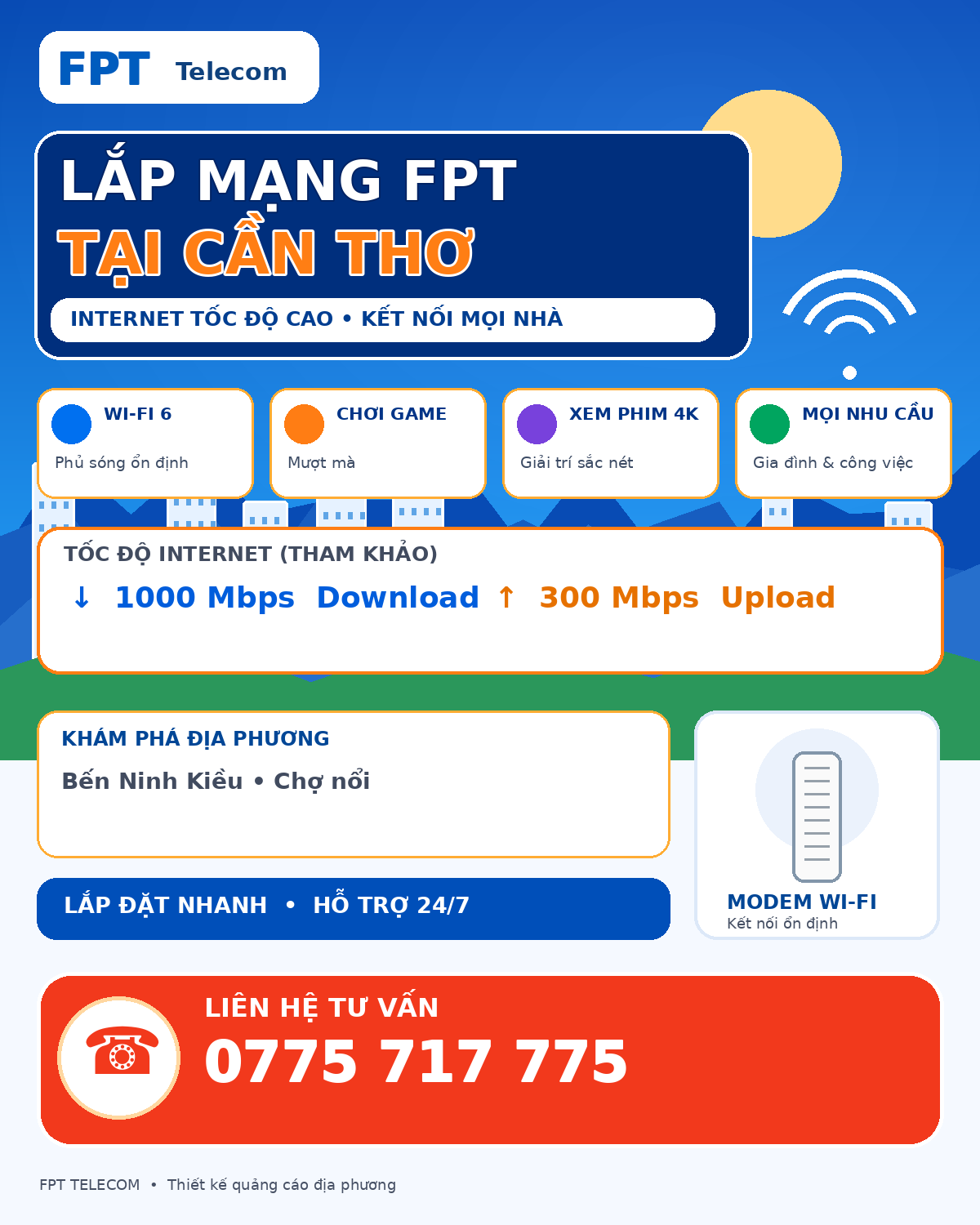 Lắp mạng FPT Cần Thơ – tư vấn Internet cáp quang