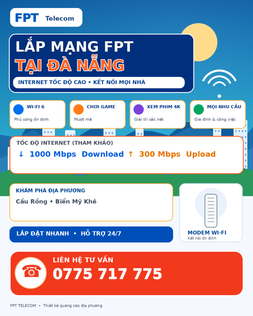 Lắp mạng FPT Đà Nẵng – tư vấn Internet và WiFi