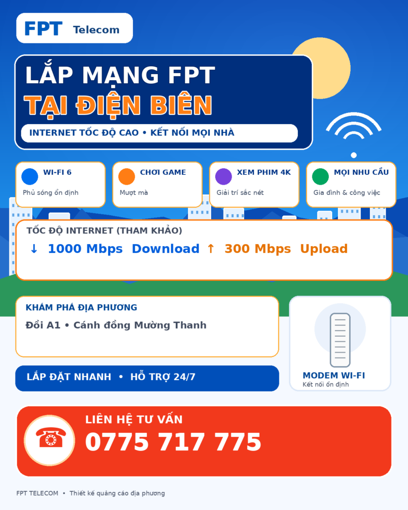 Lắp mạng FPT Điện Biên – tư vấn Internet và WiFi