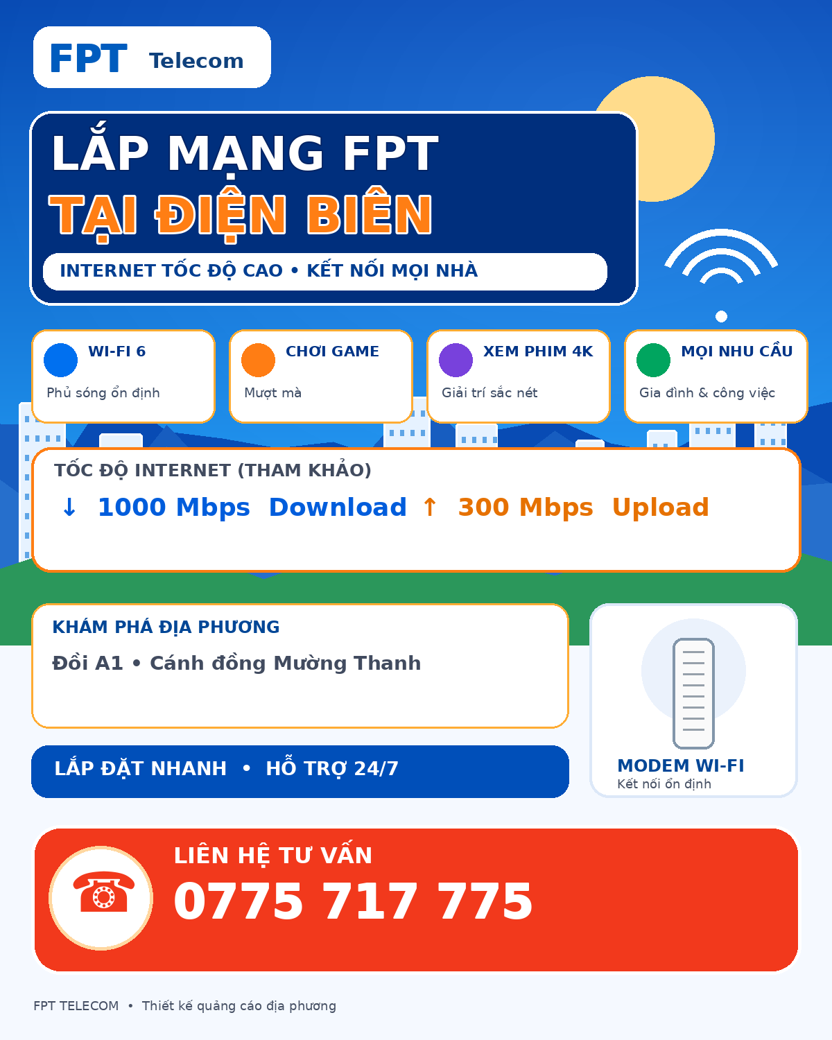 Lắp mạng FPT Điện Biên – tư vấn Internet cáp quang