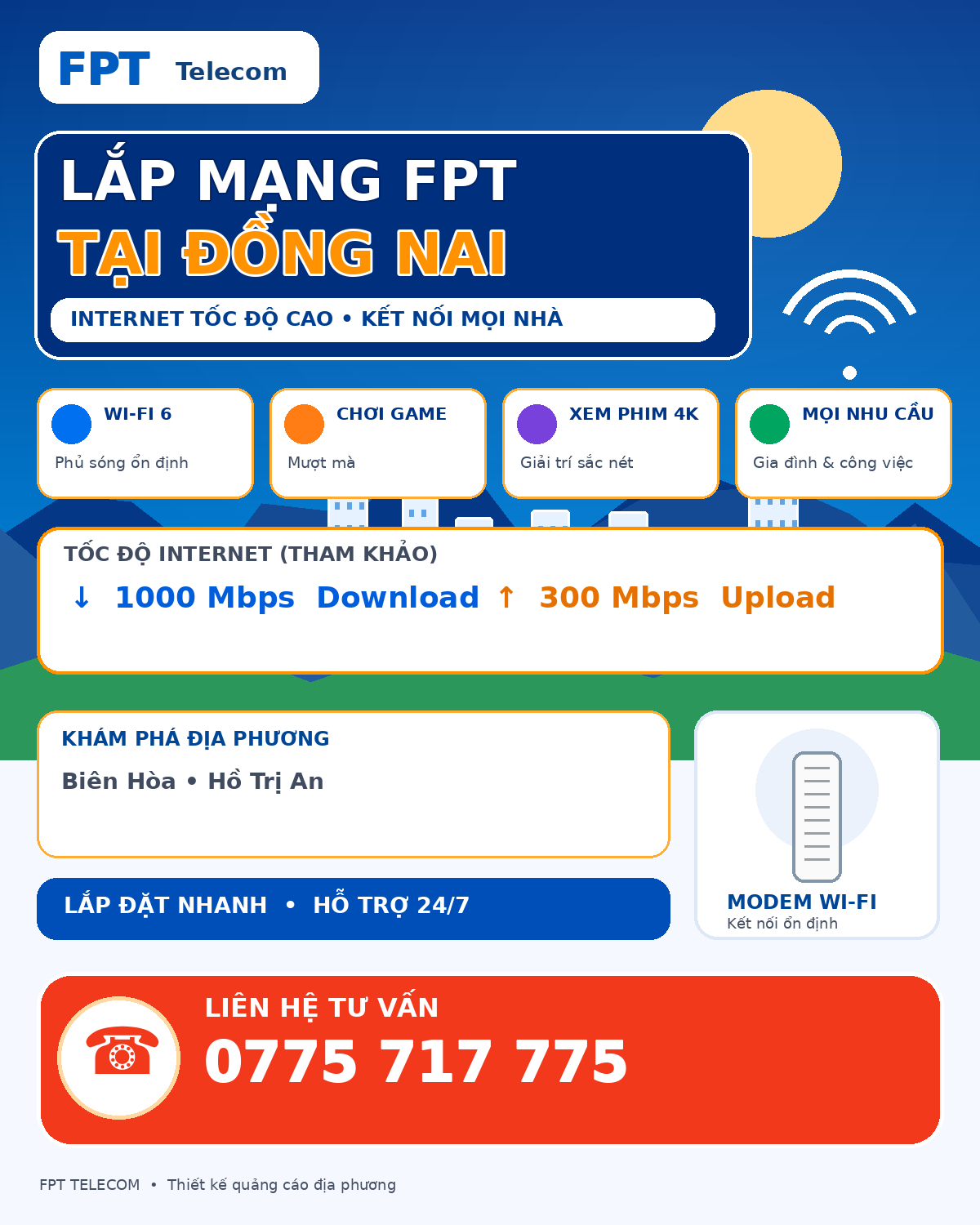 Lắp mạng FPT Đồng Nai – tư vấn Internet cáp quang