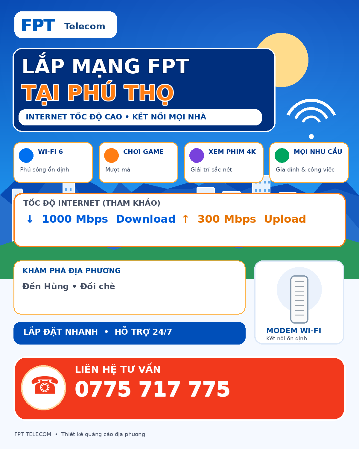 Lắp mạng FPT Phú Thọ – tư vấn Internet cáp quang