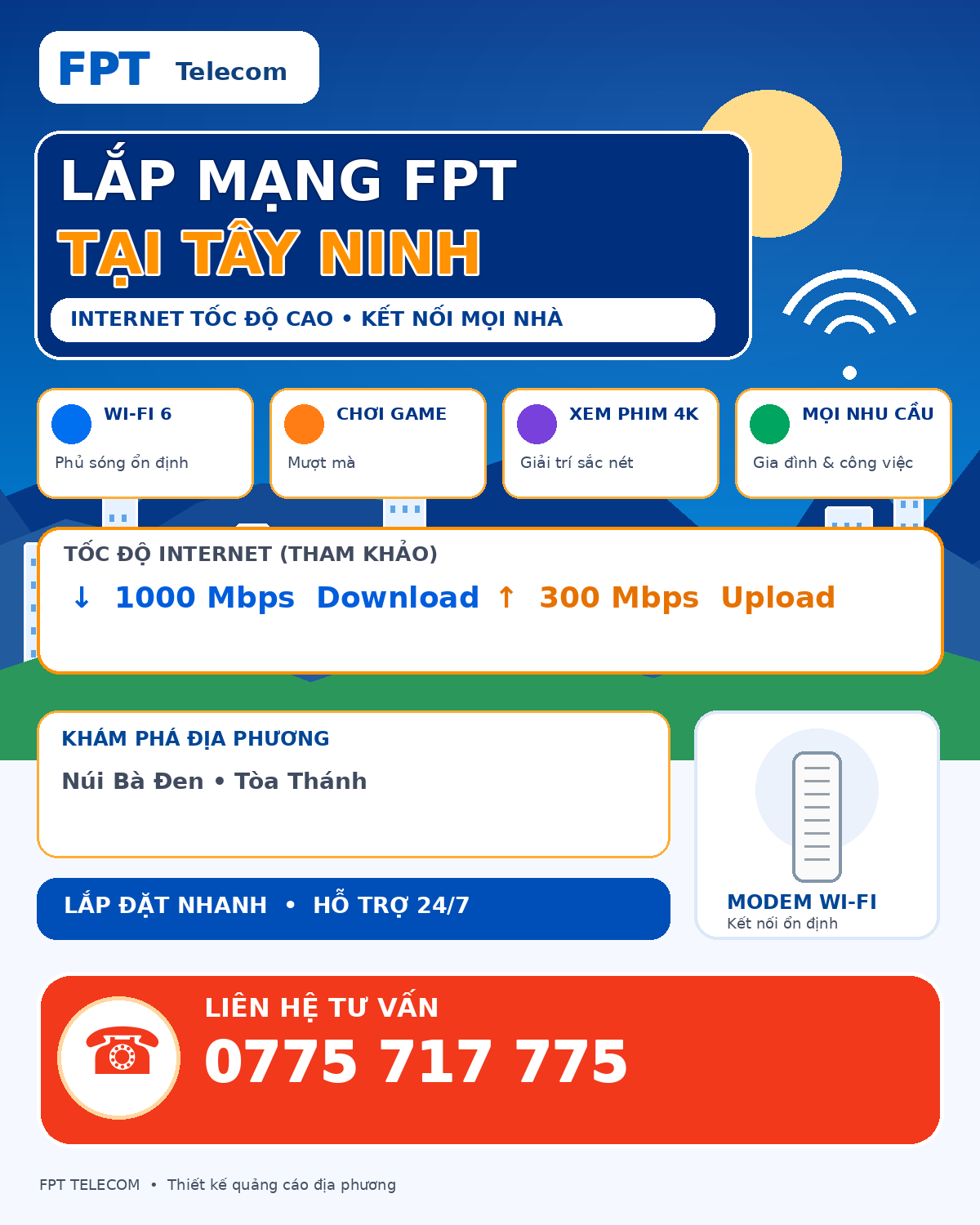 Lắp mạng FPT Tây Ninh – tư vấn Internet cáp quang
